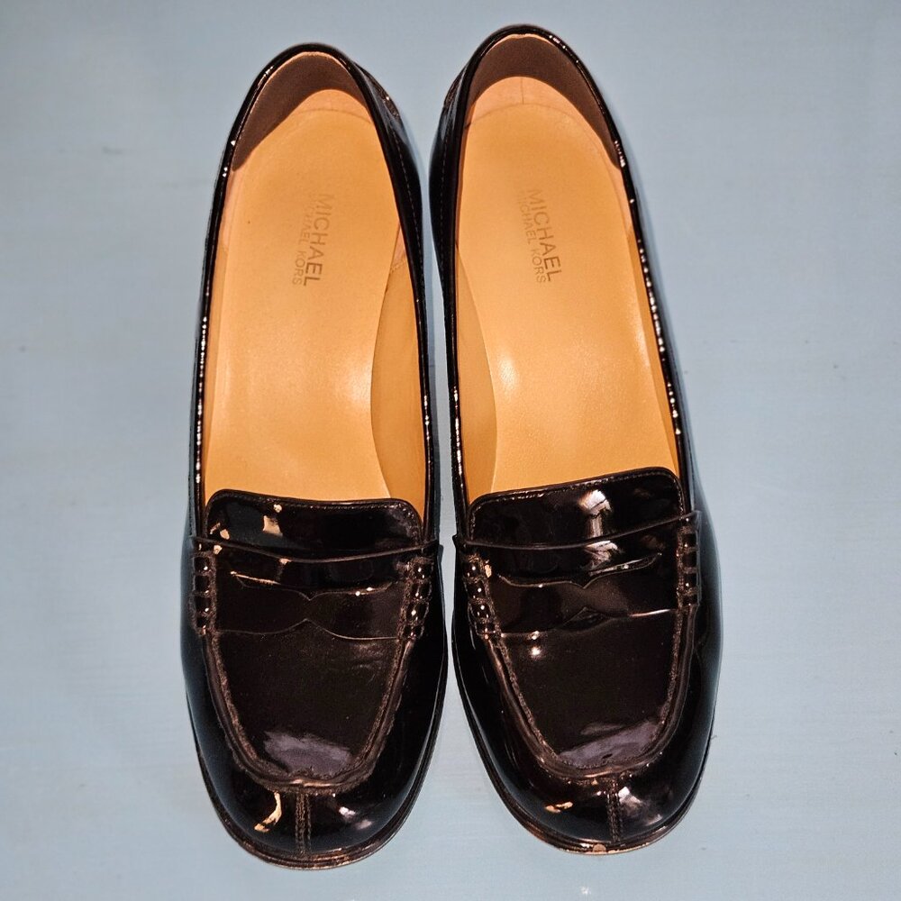 Michael Kors Black Penny Loafer Pumps - Picture 3 of 4